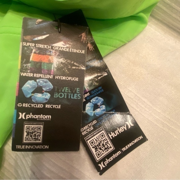 NWT Hurley Men's Phantom Solid 20" Stretch Board Shorts Size 30 lime green - Picture 5 of 7